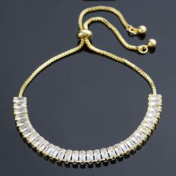 MEENAZ Gold-Plated Stainless Steel AD-Studded Anti Tarnish Wraparound Bracelet-image-56