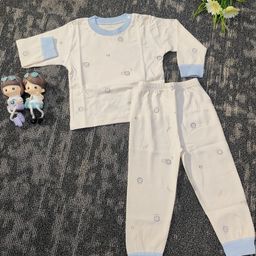 Zankhi Kids-Unisex Blue Pure Cotton Clothing Set-image-20