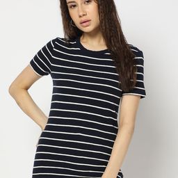 GAP Horizontal Striped Short Sleeves Round Neck T-shirt-image-75