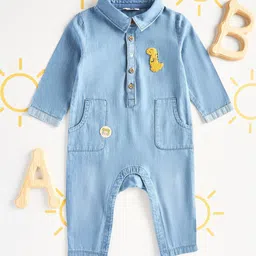 max Boys Applique Denim Romper-image-97