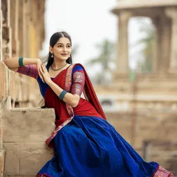 MANMOHITSAREE Semi-Stitched Silk Lehenga & Unstitched Blouse With Dupatta-picture-4