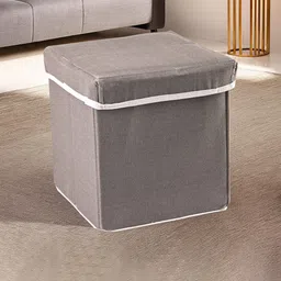 Kuber Industries Grey & White 22L Folding Seating Stool-10