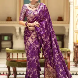 zinzraa Ethnic Motifs Zari Pure Silk Kanjeevaram Saree-picture-29