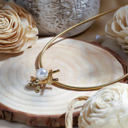 Estailo fashion Gold-Plated Pearls Beaded Necklace-image-28