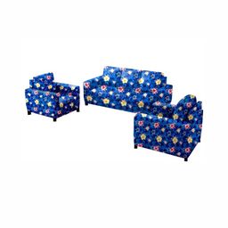 Stylista Blue 5 Seater Stretchable Protector Sofa Cover With Arms-image-38