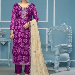 KALINI Viscose Rayon Unstitched Dress Material-picture-38