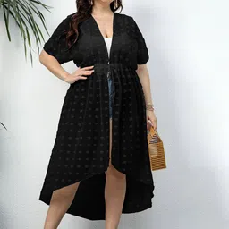 LULU & SKY Tie-up Plus Size Cover-up-image-13