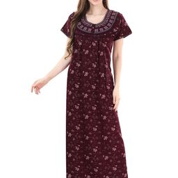 Soulemo floral Printed Maxi Nightdress-image-72