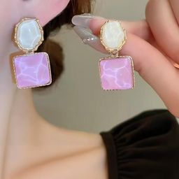 AKISON JEWELS Purple Drop Earrings-image-88