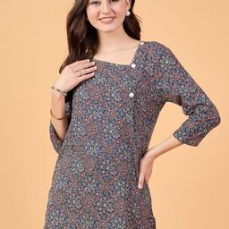 NEESH Women Floral Printed Square Neck Cotton Top-image-41