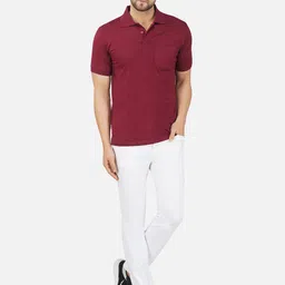 ALARM Men Polo Collar Pockets T-shirt-54