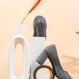 TRYME Suede Party Block Mules-15