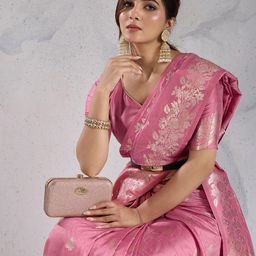 PBS PRINTS Woven Design Zari Banarasi Saree-image-10
