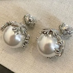 AKISON JEWELS Women Silver Tone Circular Drop Earrings-37