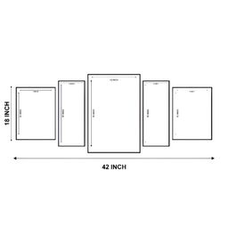 Aura Grey & White 5 Pieces Wooden Animals Wall Paintings image 3