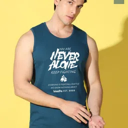 WOOSTRO Pack Of 2 Printed Super Combed Cotton Gym Vests VWS26(ALONE PEACOCK)(RUN LGTGREEN)-image-20