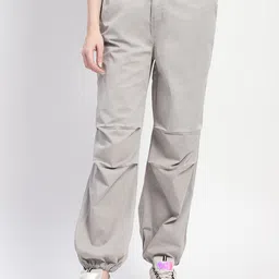 Madame Cotton Mid-Rise Regular Fit Jogger Trousers-image-9