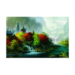 Inephos Green And Grey Floral and Botanical Printed Canvas Wall Art-image-40