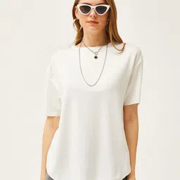 Olalook Women Polo Collar Extended Sleeves Pockets T-shirt-image-92