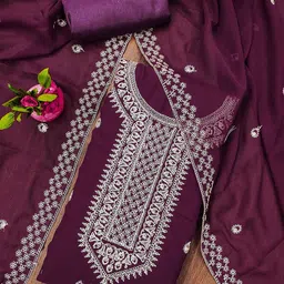 Maroosh Embellished Silk Georgette Unstitched Dress Material-image-86