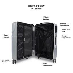 MOVE-MEANT Set Of 2 Hard-Sided Small & Medium Trolley Bag image 3