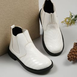 Tiny Bugs Boys Textured Ankle-Length Chelsea Boots-image-5