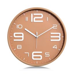 RANDOM Brown & White Printed Contemporary Wall Clock-picture-29