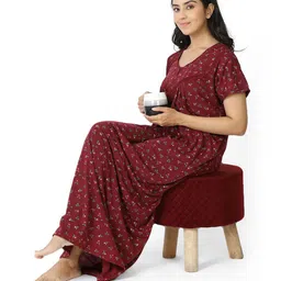 CHUI MUI Printed Maxi Nightdress-picture-47