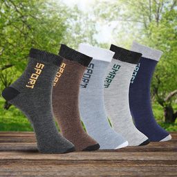 MJE Unisex Pack Of 5 Printed Anti-Odour Ankle-Length Socks-picture-9