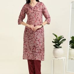 neonari Women Floral Printed Kurta with Trousers-image-33