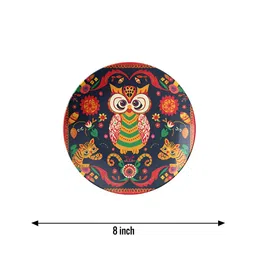 THE QUIRKY HOME Black & Yellow A Wild Encounter Printed Ceramic Wall Plates image 4