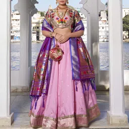 LOOKNBOOK ART Ready to Wear Lehenga & Unstitched Blouse With Dupatta-picture-35