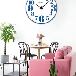 OLIVE TREE White & Blue Vintage Wall Clock-image-9