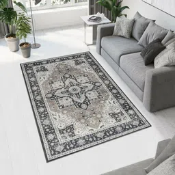MAA HOME CONCEPT White Ethnic Motifs Anti-Skid Woollen Carpet-image-96