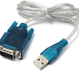 HexaGear USB to RS232 Serial PDA 9 pin DB9 Cable Converter USB Adapter used to connect monitor, laptop, computer (Blue) USB Adapter image 2