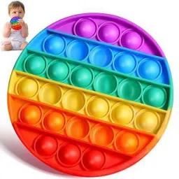 Push Pop it Bubble Fidget Toy, Stress Relief and Anti-Anxiety Tools Sensory Toy for Autism to Relieve Stress for Kids and Adults Rainbow Circle-image-38