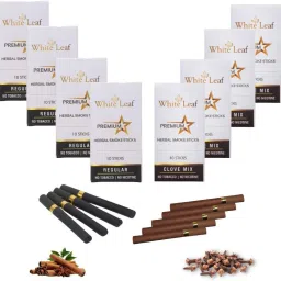Premium Herbal Cigarettes-Tobacco&Nicotine Free Combo Pack of Regular, Clove Smoking Cessations-image-20