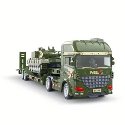 Military Truck with Tank Set Toy for Kids, Manual Push Power truck-31