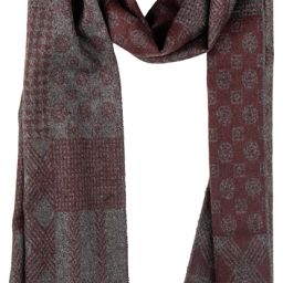 Geometric Print Wool Blend Men Multicolor Scarf-5