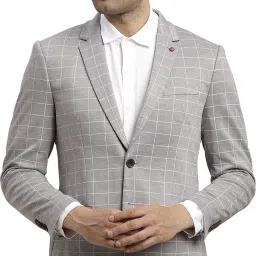 Men Checkered Single Breasted Casual Blazer-image-62