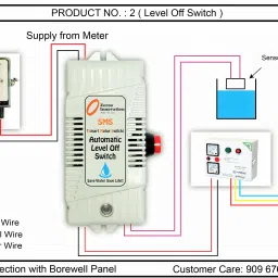 Zeroo Innovation Water Level Sensor Suitable for Borewell and Water Pumps 0.5 to 2 HP Wired Sensor Security System image 3