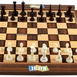 2 in 1 Wooden Chess and Ludo Game Set for Indoor and Outdoor use ( 100% Made in India Product ) (Multi Colour) Educational Board Games-picture-22