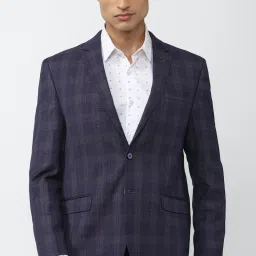 Men Checkered Single Breasted Formal Blazer-image-82