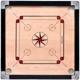 26 Inch Wooden Carrom Board With Striker, Wooden Coins and Boric Powder 5 cm Carrom Board-picture-42
