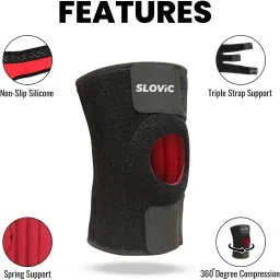 slovic Joint Protection with Hinge | Compression muscle | Gym Wrap Knee Support Knee Support image 3