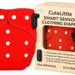 Smart Red Cloth Diaper with Wetness Alert Sensor - Reusable, Soft on Baby’s Skin-image-26