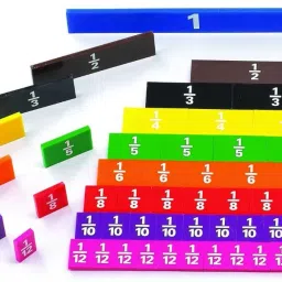 Fraction Square Tiles Set of 51 pcs Math Model Learning kit for Kids Teaching aid Resources Big Size-image-25