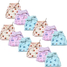 New Born Baby Hosiery Cotton Nappy For 0-6 Months (Pack of 12)-29