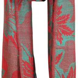 Embellished, Woven, Self Design, Floral Print Viscose Women Green, Multicolor Fancy Scarf, Stole, Scarf, Bluetooth Scarf-picture-5