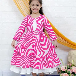 UNBIND Kids-girls Abstract Print Fit & Flare Dress-picture-53